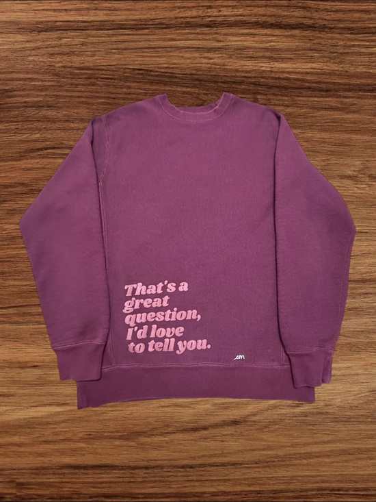 Elyse Myers Tops - Elyse Myers Oversized Crewneck Sweatshirt “That’s a great question…” Size Small